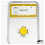 1861 Rare Gold Dollar PGA MS65