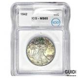 1942 Walking Liberty Half Dollar ICG MS65