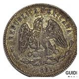 1885 Mexico 25 Centavos CLOSELY UNCIRCULATED