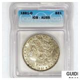 1891-O Morgan Silver Dollar ICG AU55