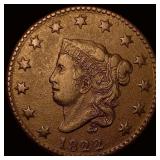 1822 Coronet Head Large Cent NEARLY UNCIRCULATED