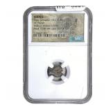 Judaea Alex Jannaeus 103-76 BC Bronze Prutah NGC