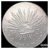 1895Mo AM Mexico Silver 8 Reales Cap & Rays CLOSEL