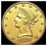 1886-S Gold $10 Liberty Head Eagle UNCIRCULATED