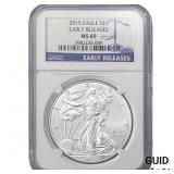 2015 Silver Eagle NGC MS69