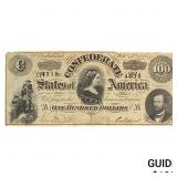 1864 $100 Confederate States of America 7