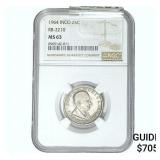1964 International Nickel Company 25 Cent  MS63