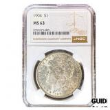 1904 Morgan Silver Dollar NGC MS63