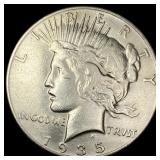1935 Silver Peace Dollar CLOSELY UNCIRCULATED