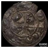 1121-1274 Rodez Silver Denier-Hughes I-IV CLOSELY
