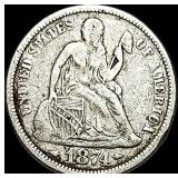 1874 Seated Liberty Dime  LIGHTLY CIRCULATED