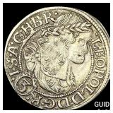1655-1705 Hungary Leopold Silver 3 Kreuzer CLOSELY