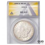 1899 Morgan Silver Dollar ANACS MS63