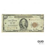 1929 $100 Federal Reserve Bank Of New York