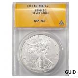 1996 Silver Eagle ANACS MS62