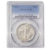 1943 Walking Liberty Half Dollar PCGS AU58