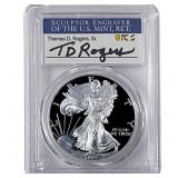1999-P Silver Eagle PCGS PR70 DCAM Thomas D Rogers