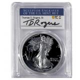 1986-S Silver Eagle PCGS PR70 DCAM Thomas D Rogers