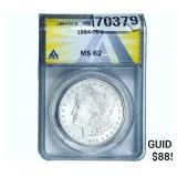 1884-CC Morgan Silver Dollar ANACS MS62