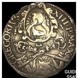 1572-75 Papal States Silver Gregorio NEARLY UNCIRC