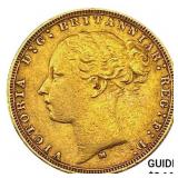 1880 Great Britain .2355oz Gold Sovereign CLOSELY