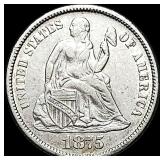 1875-CC Seated Liberty Dime CLOSELY UNCIRCULATED