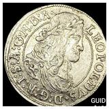 1655-1705 Hungary Leopold Silver 3 Kreuzer CLOSELY