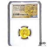 Byzantine Phocas 602-610 AD Gold Semissis NGC MS