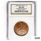 1848 Essai France 10 Centimes NGC MS63 BN