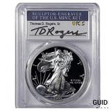 1999-P Silver Eagle PCGS PR70 DCAM Thomas D Rogers