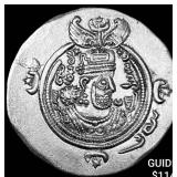 Sasanian 590-628 AD Silver Drachm UNCIRCULATED