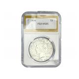 1934 Silver Peace Dollar PGA MS66