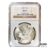 1887 Morgan Silver Dollar NGC MS63
