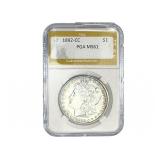 1892-CC Morgan Silver Dollar PGA MS61