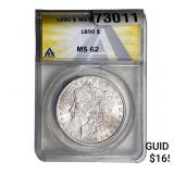 1890 Morgan Silver Dollar ANACS MS62