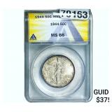 1944 Walking Liberty Half Dollar ANACS MS66