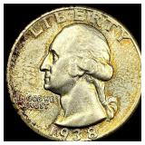 1938 Silver Washington Quarter UNCIRCULATED