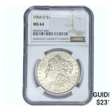 1904-O Morgan Silver Dollar NGC MS64