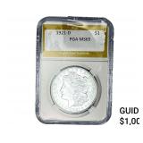 1921-D Morgan Silver Dollar PGA MS65