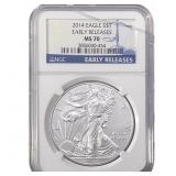 2014 Silver Eagle NGC MS70