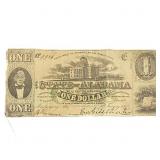 1863 $1 State of Alabama