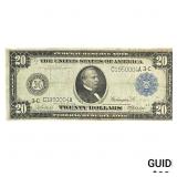 1914 $20 Federal Reserve Note Blue Seal 6