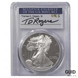 1999-P Silver Eagle PCGS PR70 DCAM Thomas D Rogers