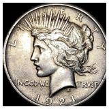 1921 Silver Peace Dollar NEARLY UNCIRCULATED