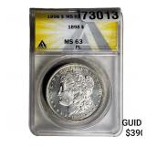 1898 Morgan Silver Dollar ANACS MS63