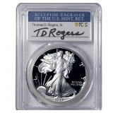 1989-S Silver Eagle PCGS PR70 DCAM Thomas D Rogers