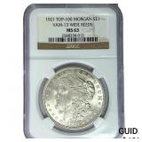 1921 Morgan Silver Dollar NGC MS63 VAM13 Wide Reed