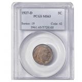 1927-D Buffalo Nickel PCGS MS63