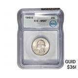 1948-S Washington Silver Quarter ICG MS67