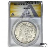 1889-O Morgan Silver Dollar ANACS AU53